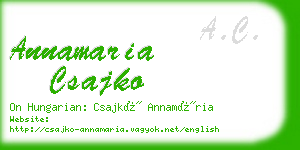 annamaria csajko business card